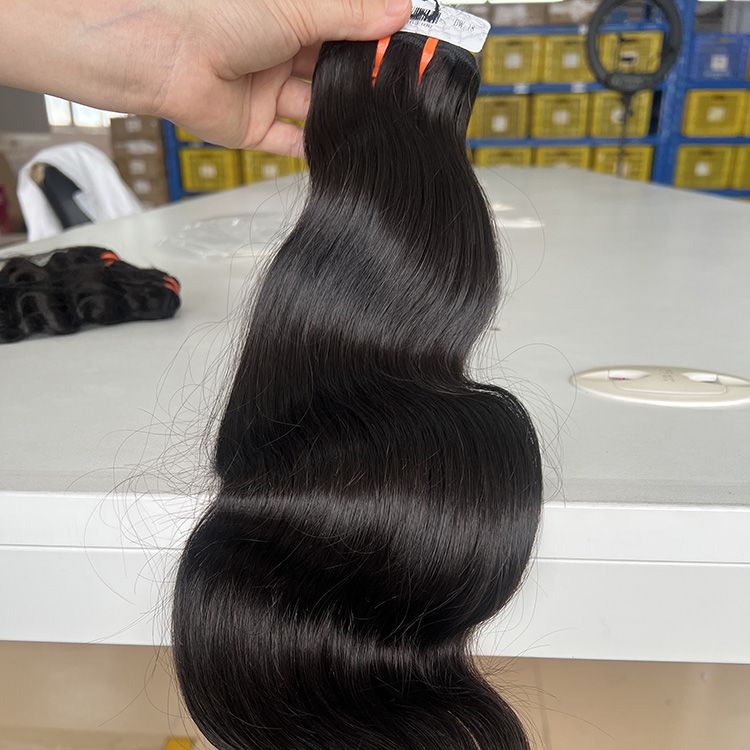 Young raw orange band hair-body-wave