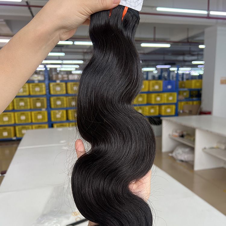 Young raw orange band hair-body-wave