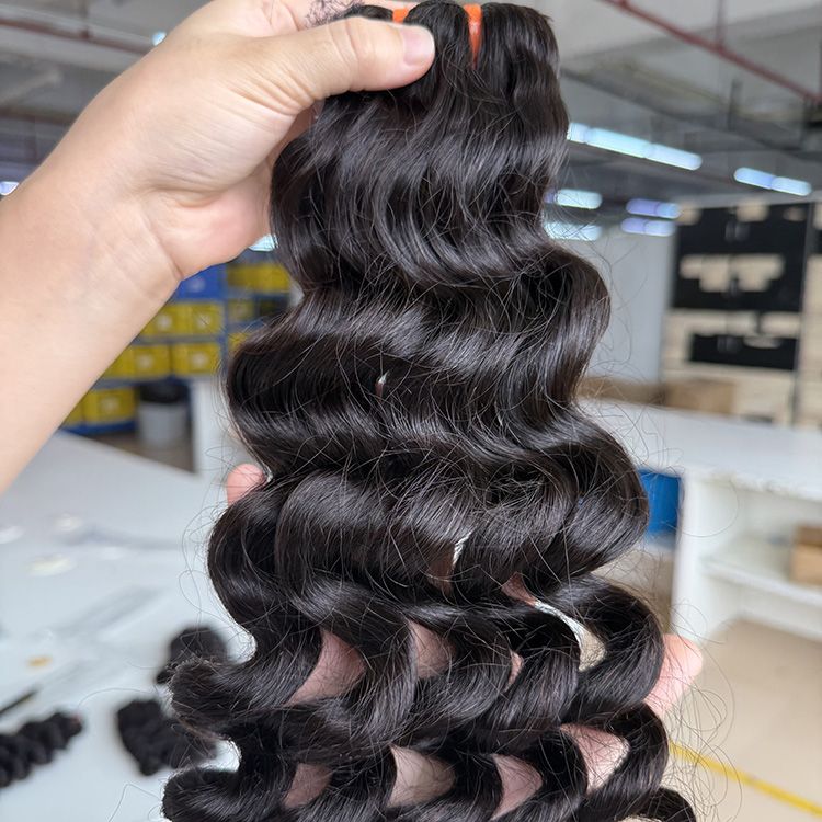 Young raw orange band hair-loose wave