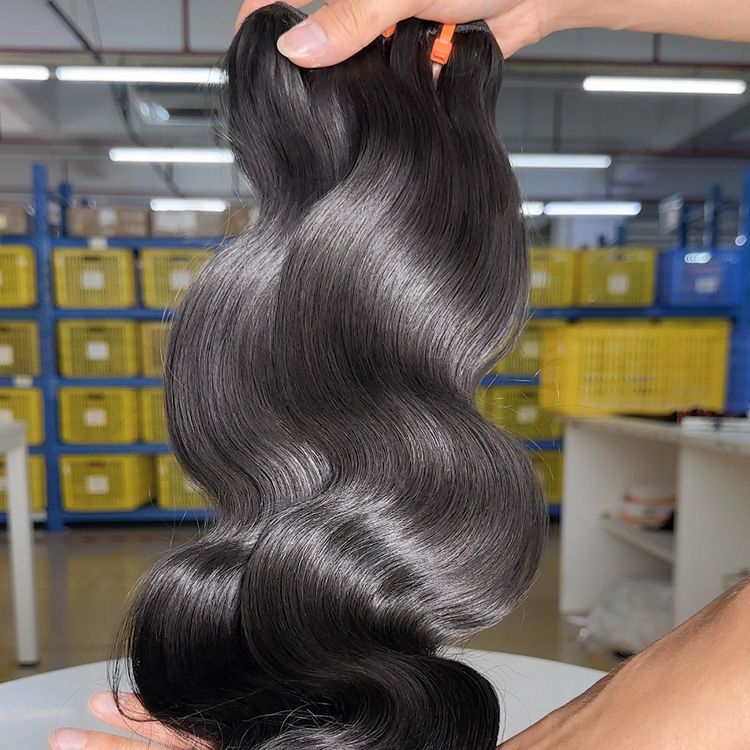 Young raw orange band hair-body-wave