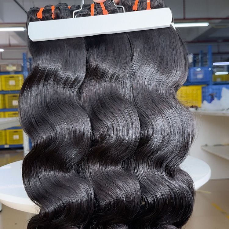 Young raw orange band hair-body-wave